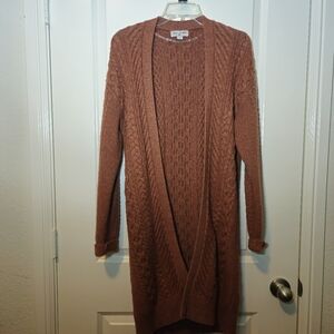 Nili Lotan for Target brown knit duster cozy cardigan NWOT xs 0 2